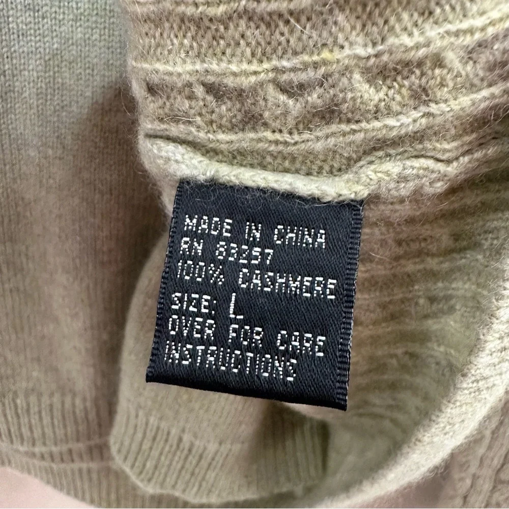 Forte‎ Cashmere 2pc Light Green V-Neck Cable Knit Cardigan and Tank Set sz Large